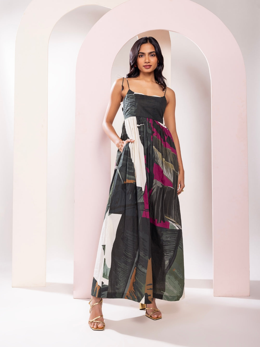 Tropica Printed Scallop Maxi Dress
