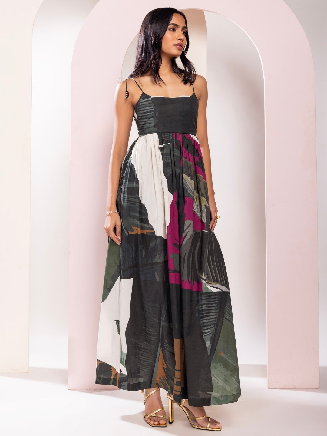 Tropica Printed Scallop Maxi Dress