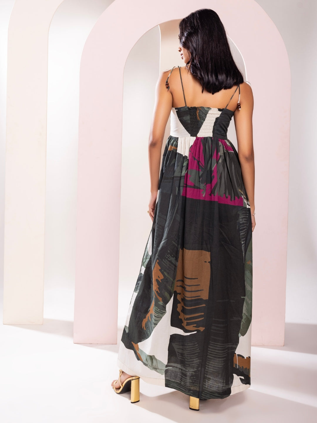 Tropica Printed Scallop Maxi Dress