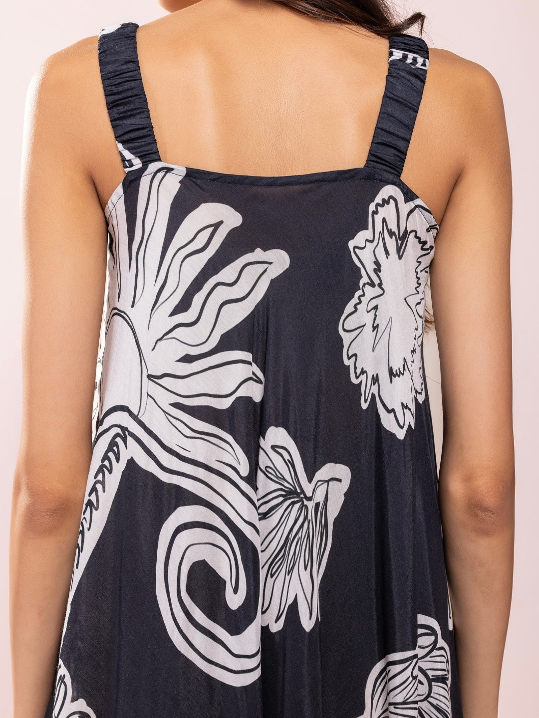 Chalk Printed Loose Fit Maxi Dress