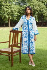 Capri Blue Midi Dress- II