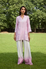 Pink Embroidered Ombre Farshi Salwar Set- II