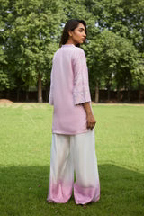 Pink Embroidered Ombre Farshi Salwar Set- II