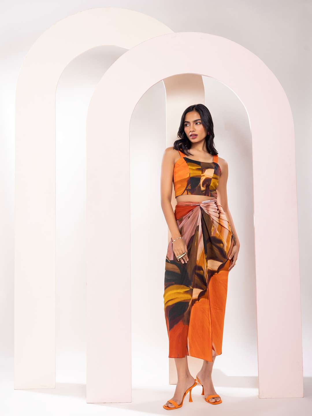 Sienna Printed Co-ord Set With Skirt (Set of 2)
