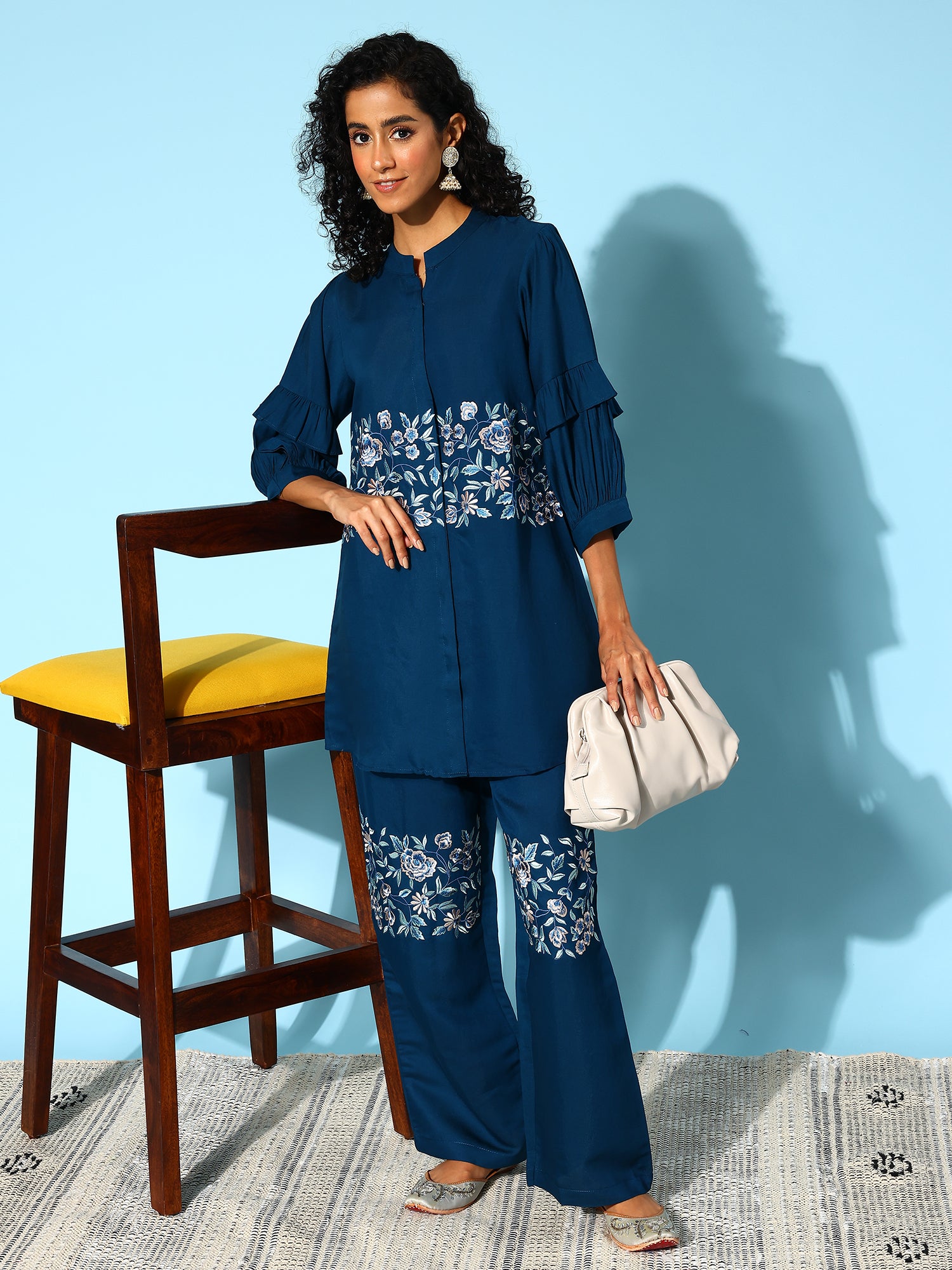 Women Embroidered Co-Ords Set