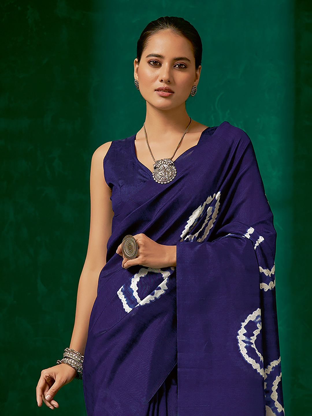 Bhagalpuri Silk Purple Printed Designer Saree With Blouse