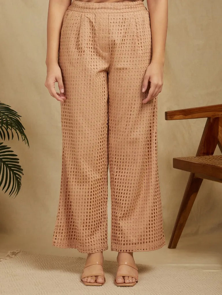 Brown Cotton Co-ord Set - Set of 2