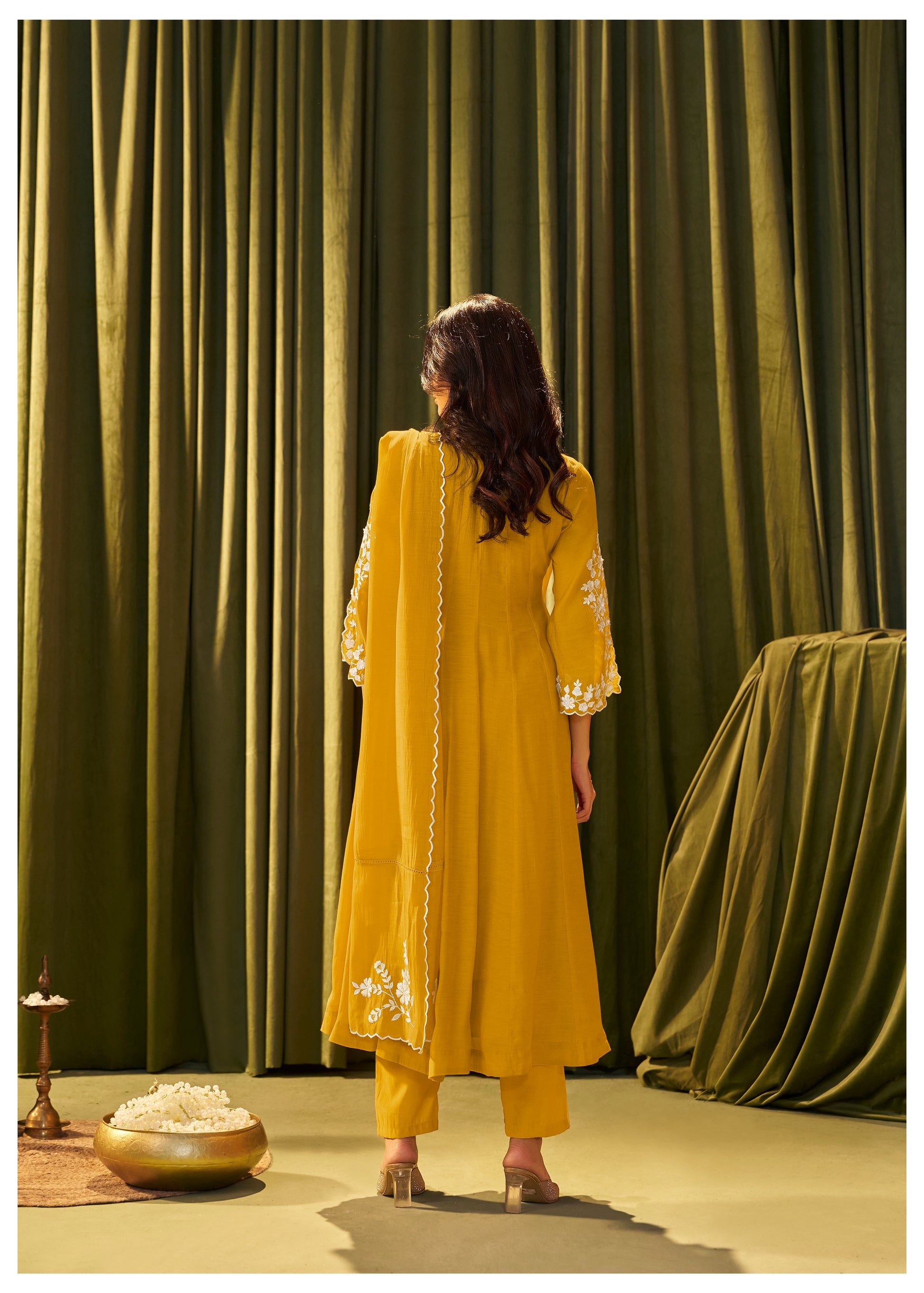Albeli flax embroidery suit set-AL