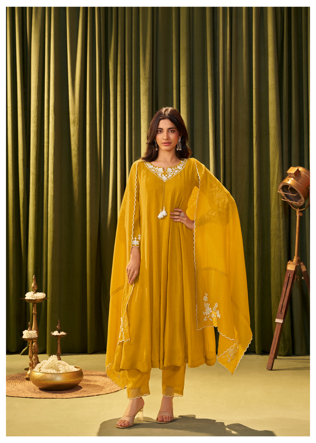 Albeli flax embroidery suit set-AL