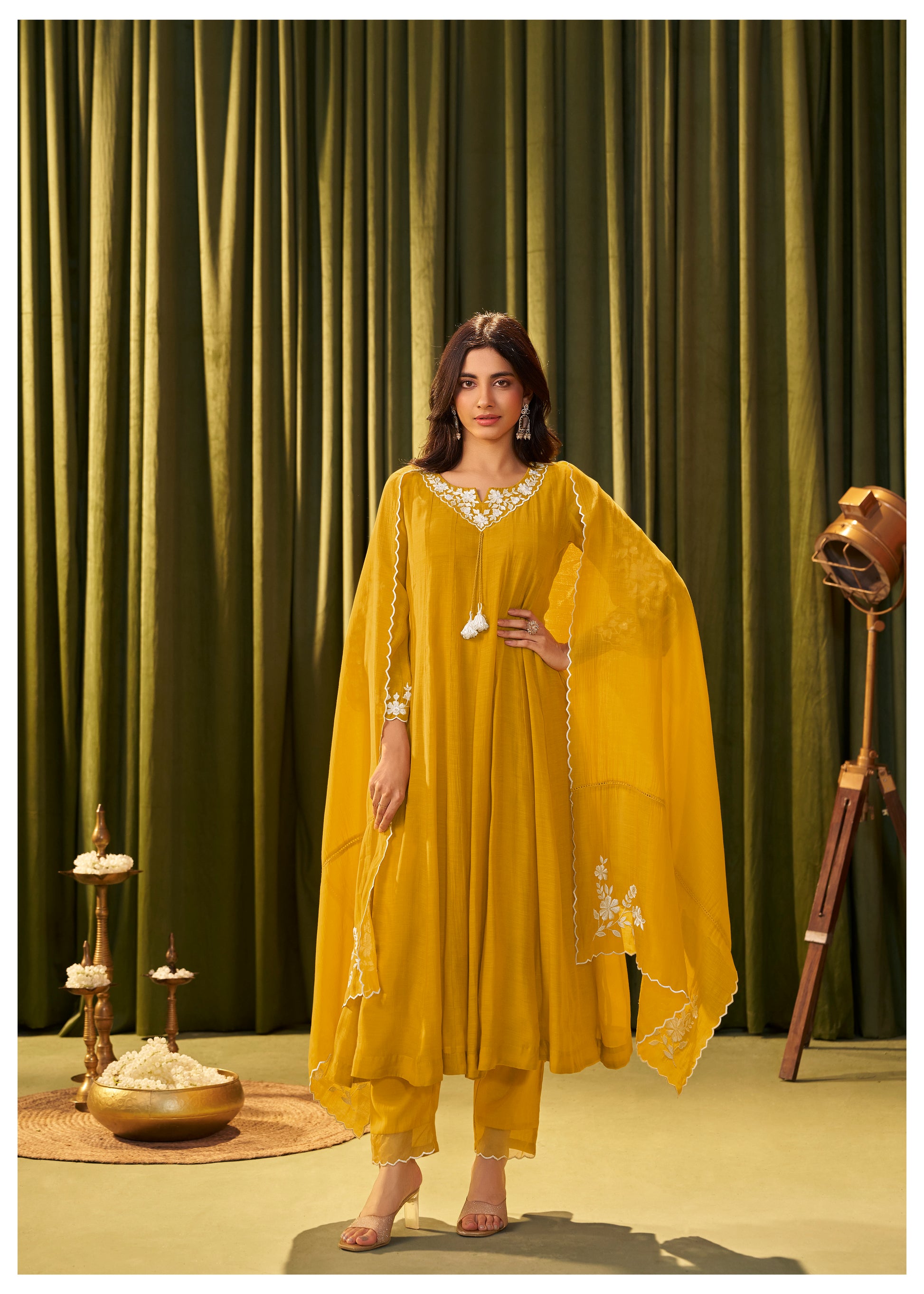 Albeli flax embroidery suit set-AL