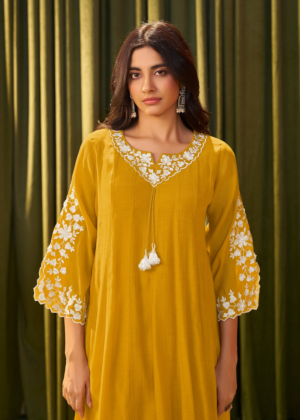 Albeli flax embroidery suit set-AL