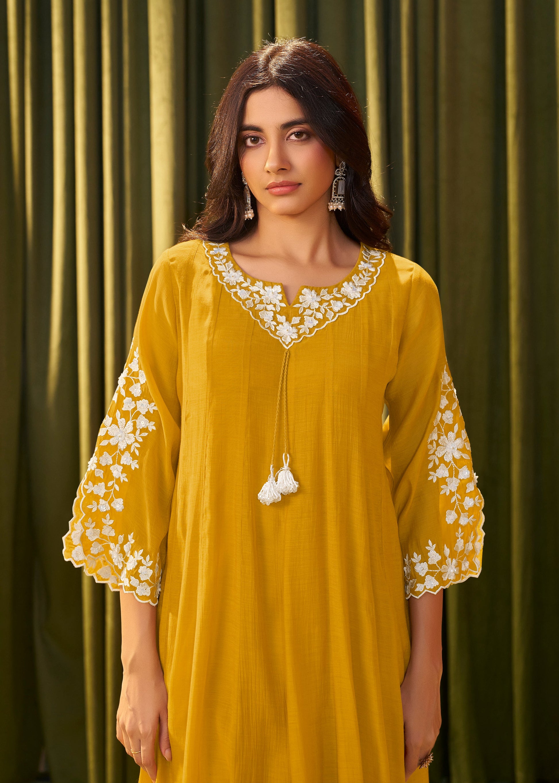 Albeli flax embroidery suit set-AL