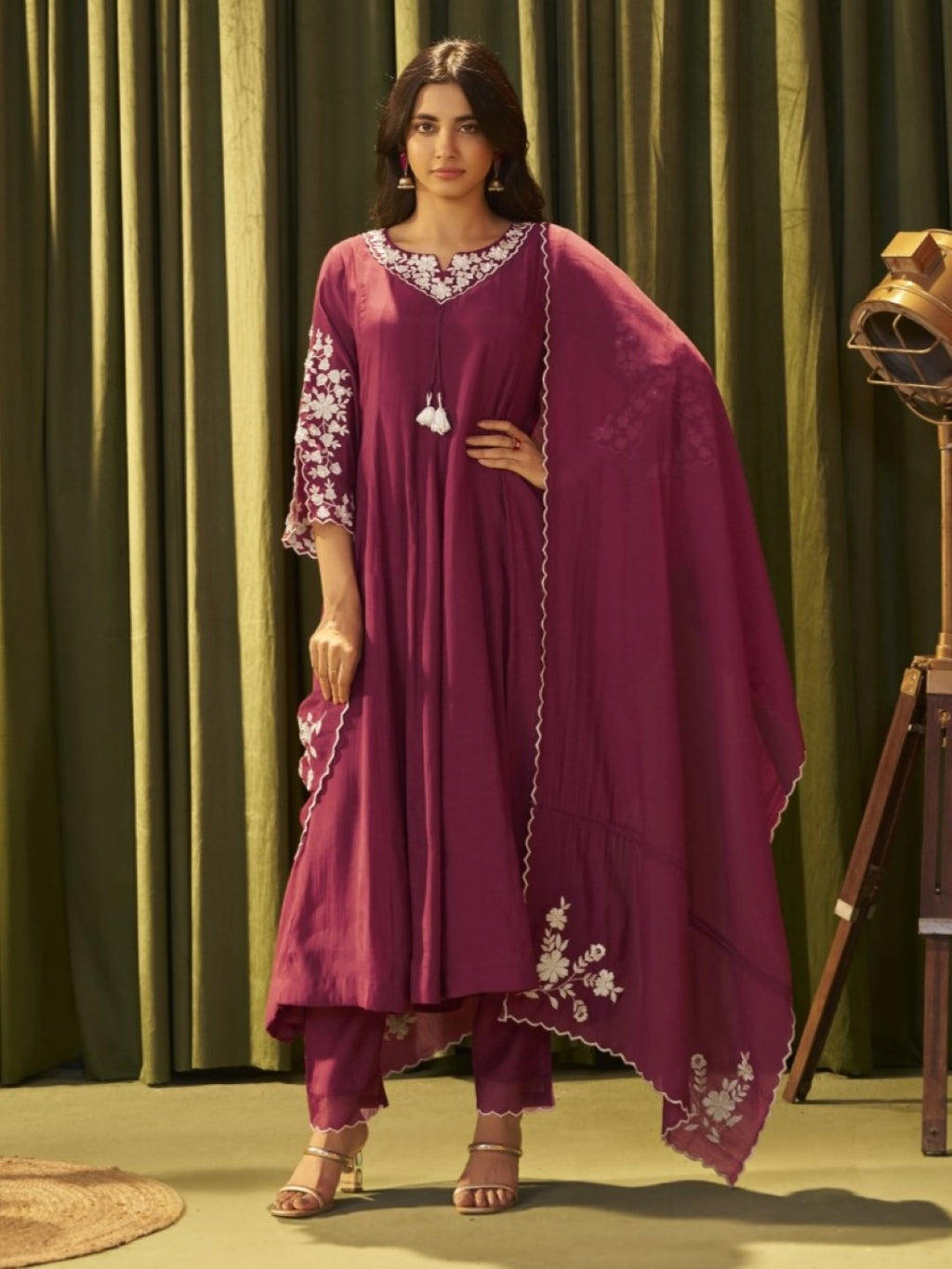 Albeli Sangria Full Work Premium Suit Set-AL