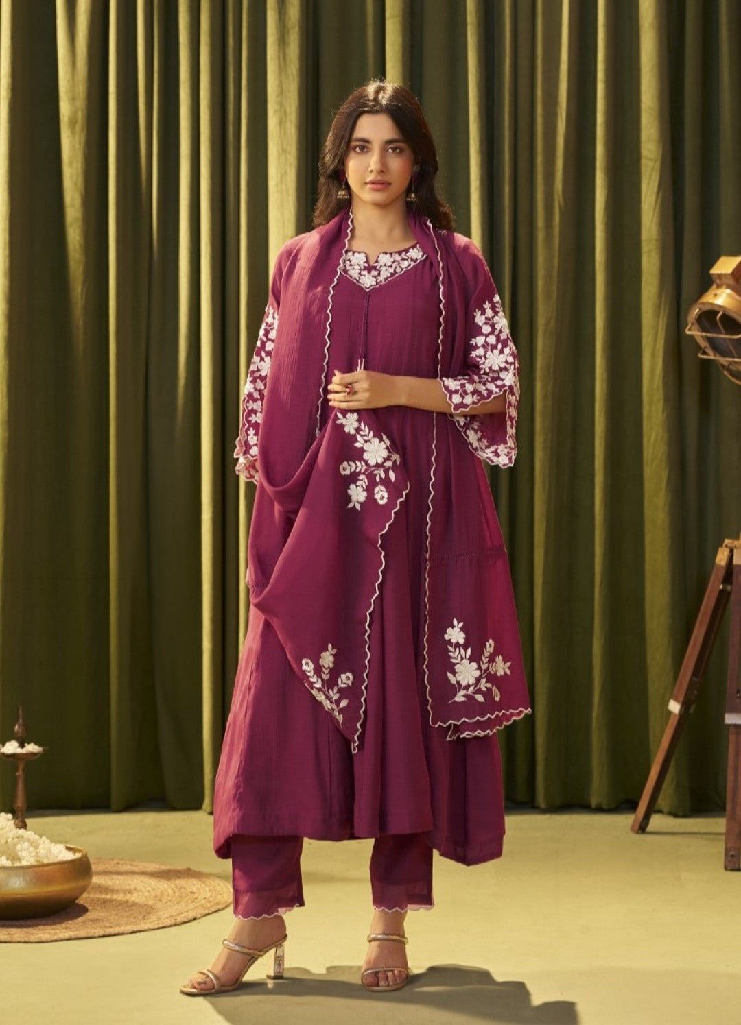 Albeli Sangria Full Work Premium Suit Set-AL