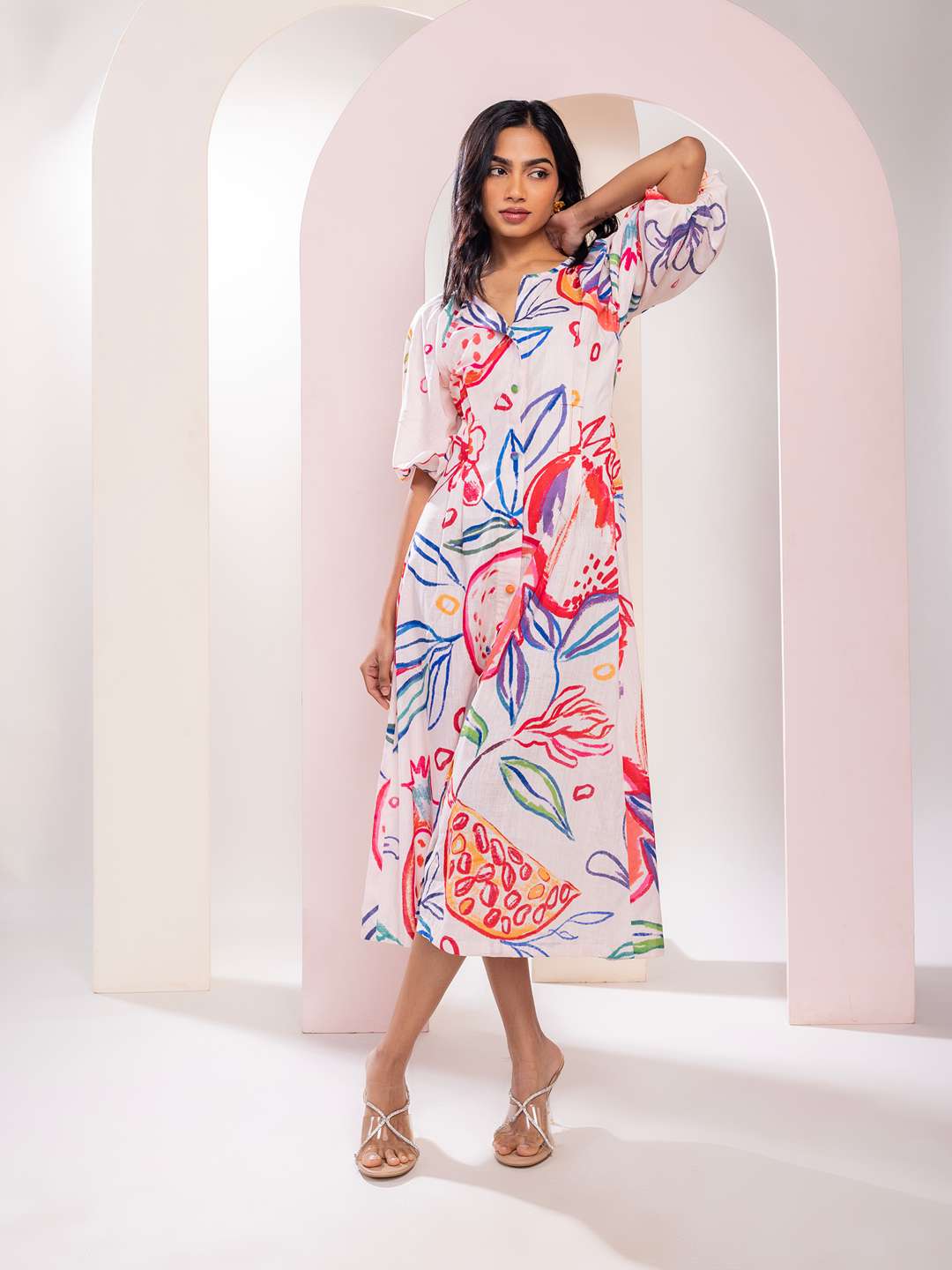 Anaar Printed Flary Dress