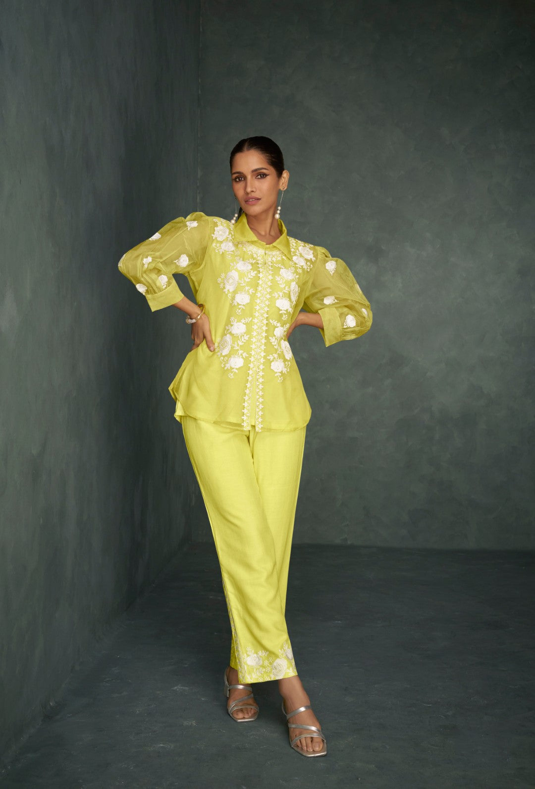 Saba Finch Embroidered 3 pc Co-ord Set- AL