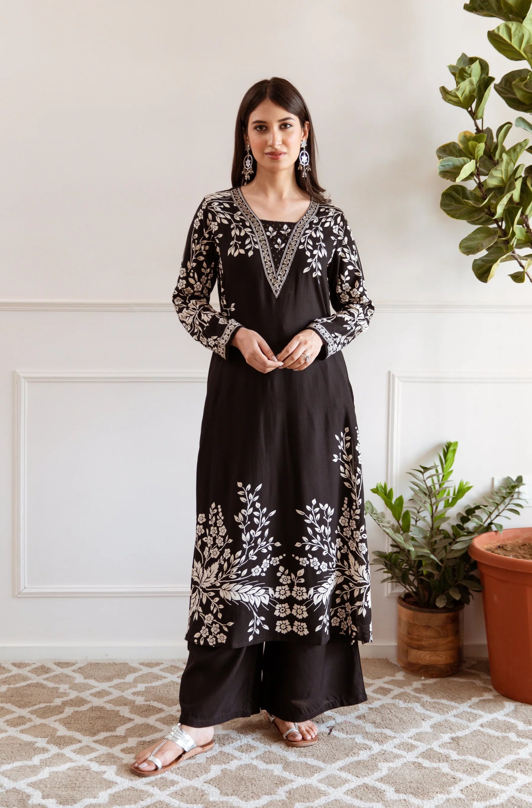 Aruna Jade Printed Kurta Pant Set- AL