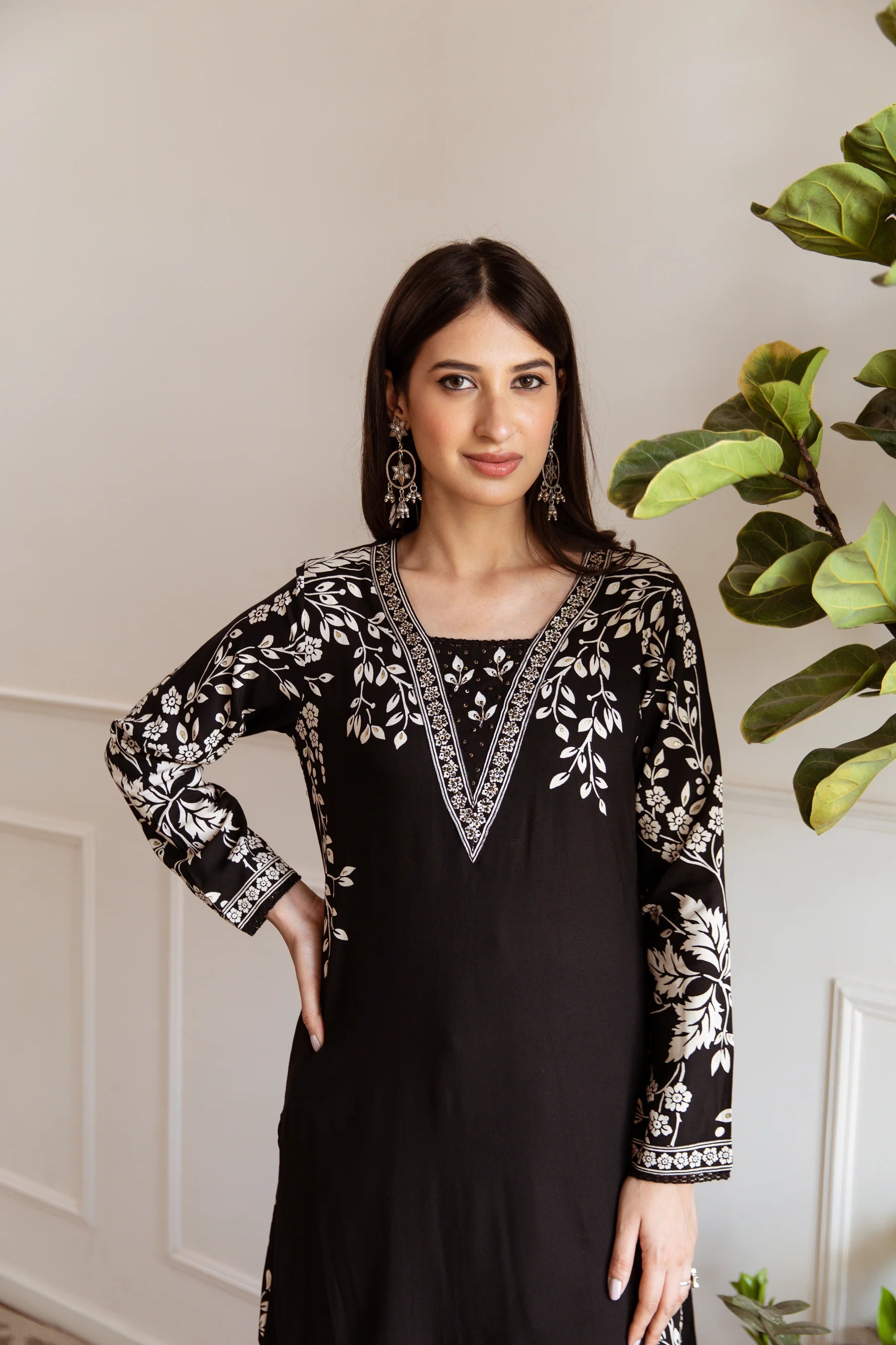 Aruna Jade Printed Kurta Pant Set- AL