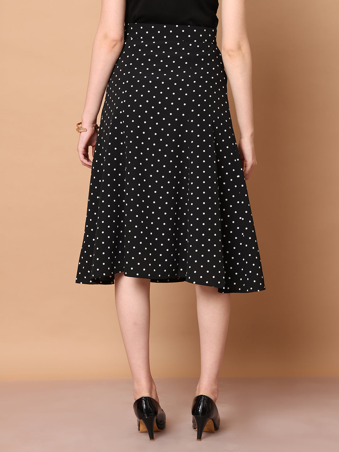 Exude Sculpted Styles Polka Dot Skirt