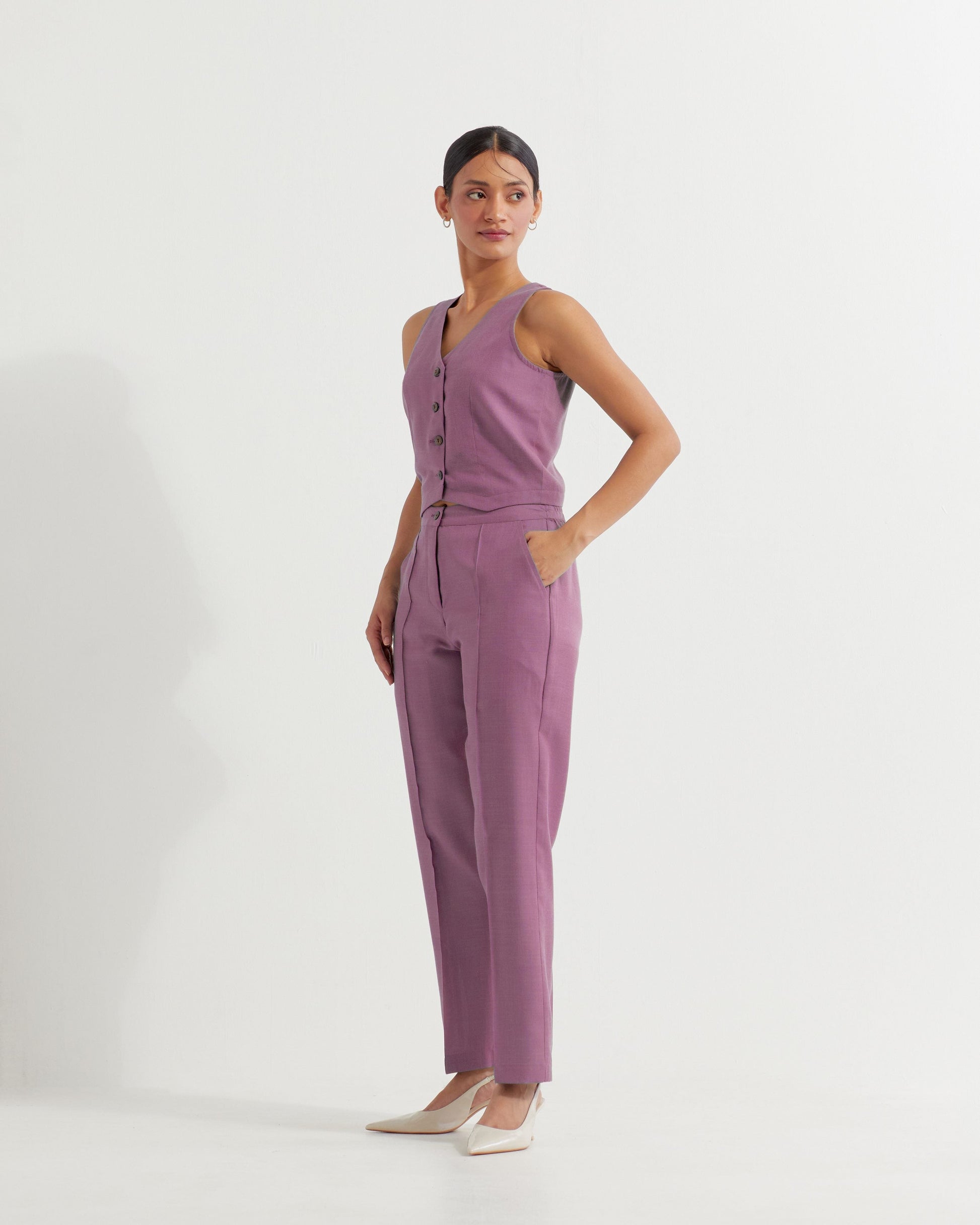 Mauve Anne Co-ord Set (Set of 2)- IC