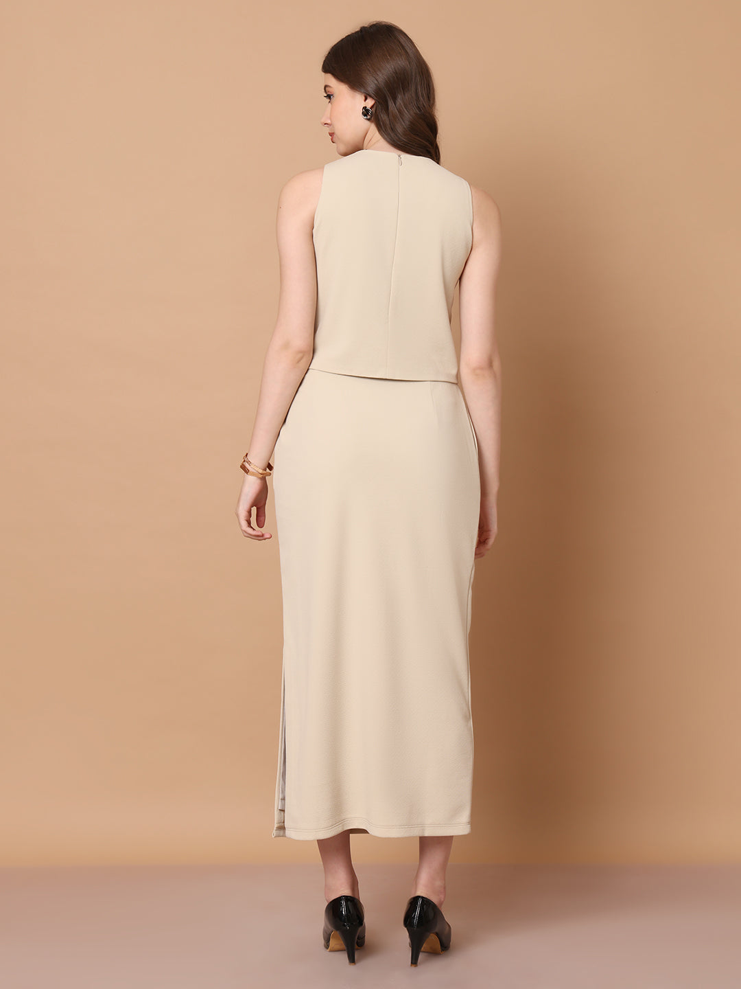 Exude Runway-Ready Long Skirt with Halter Top