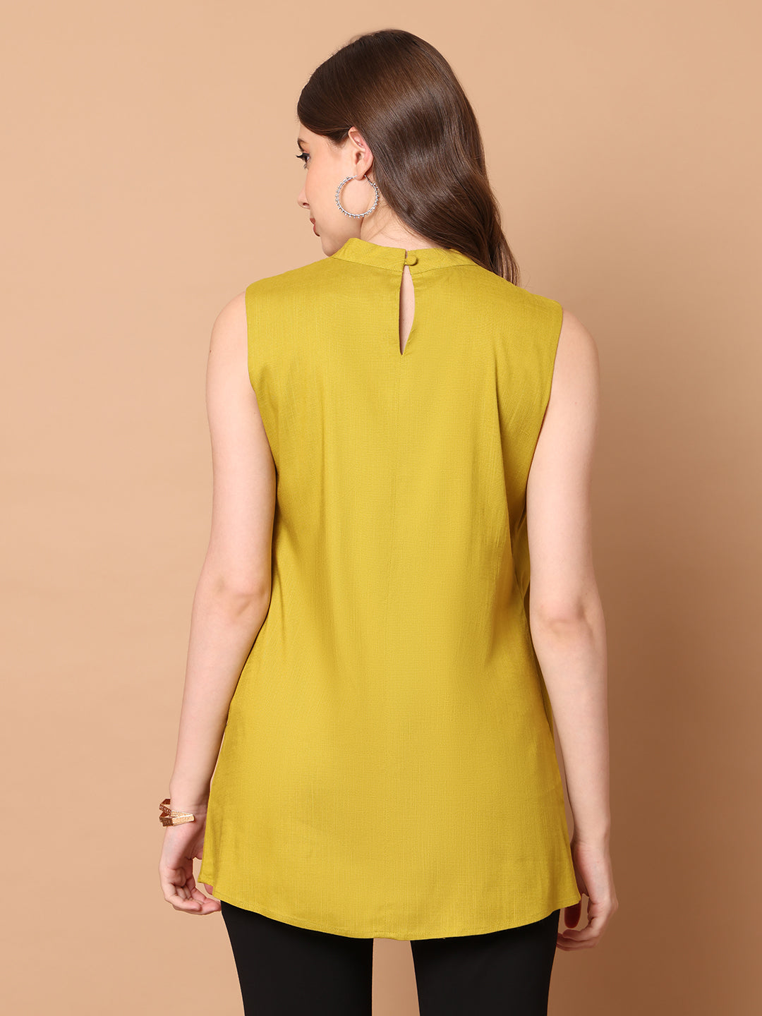 Exude Striking Silhouettes High Neck Layered Top