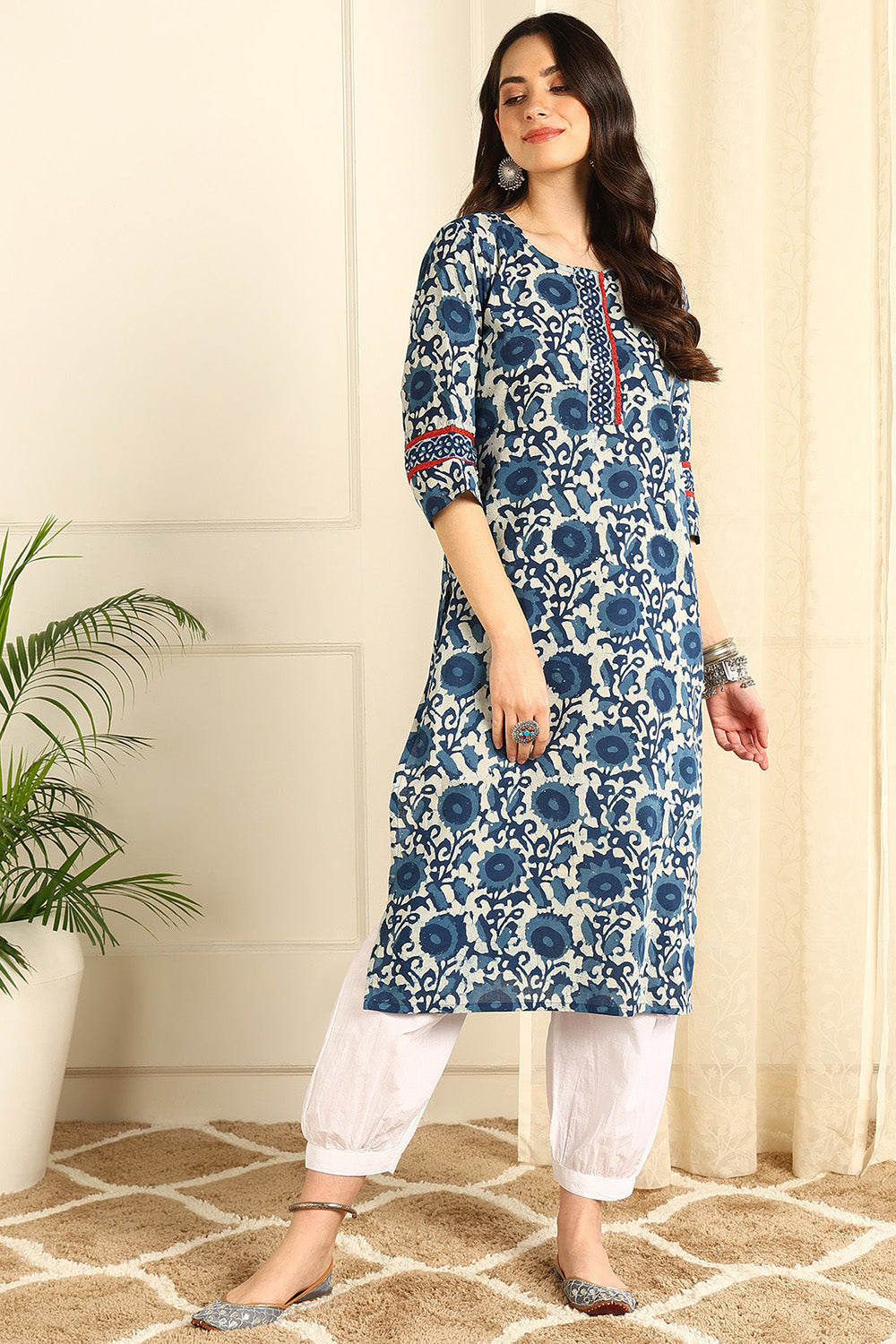 Indigo Blue Straight Kurta