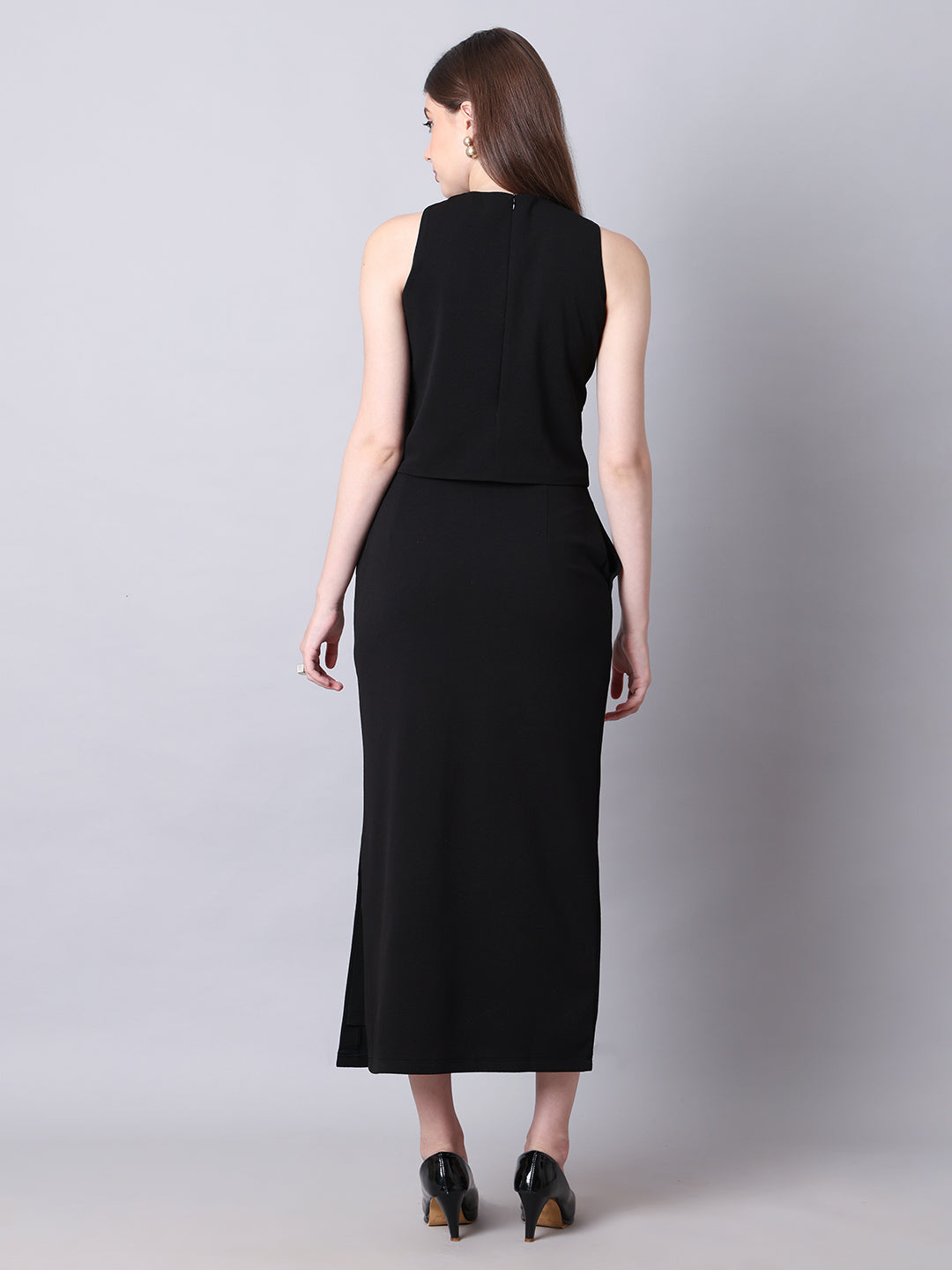 Exude Runway-Ready Long Skirt with Halter Top