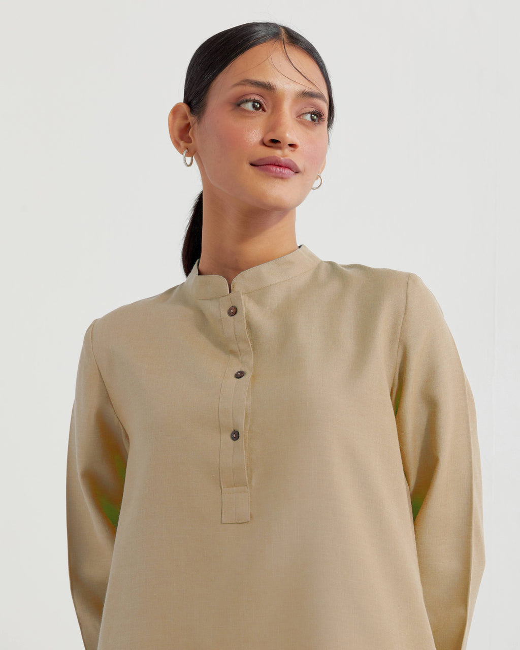 Beige Boyfriend Co-ord Set (Set of 2)- IC