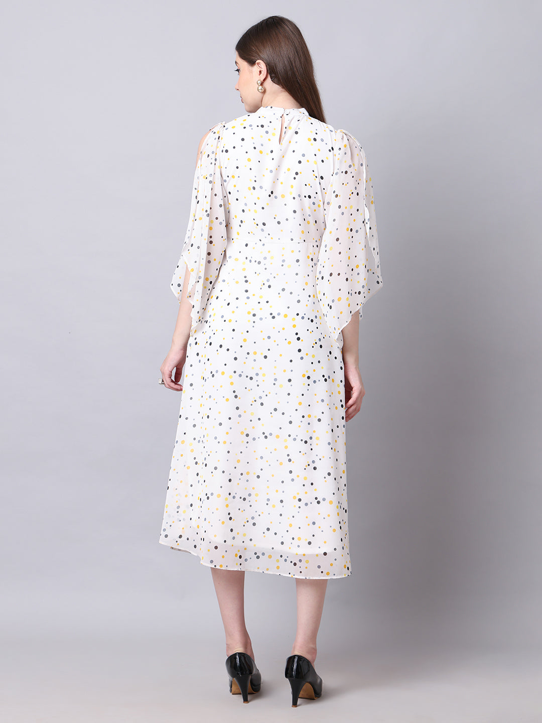 Exude Sun-soaked Polka Dot Dress