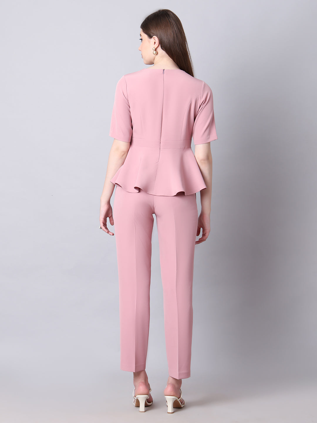 Exude Her Legacy A-Line Top with Waist Detail, Paired With Matching Straight Fit Trouser