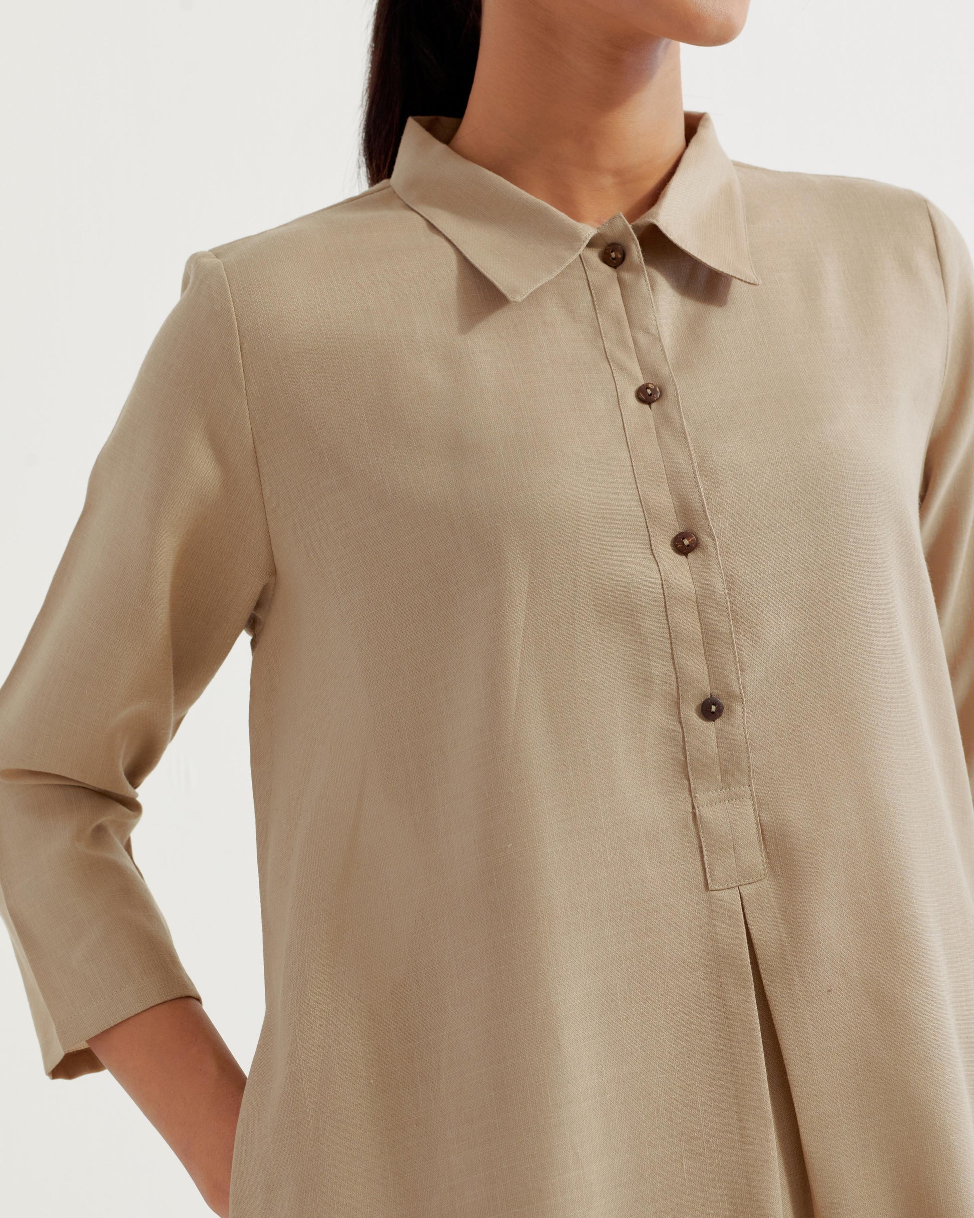 Beige Victoria Co-ord Set (Set of 2)- IC