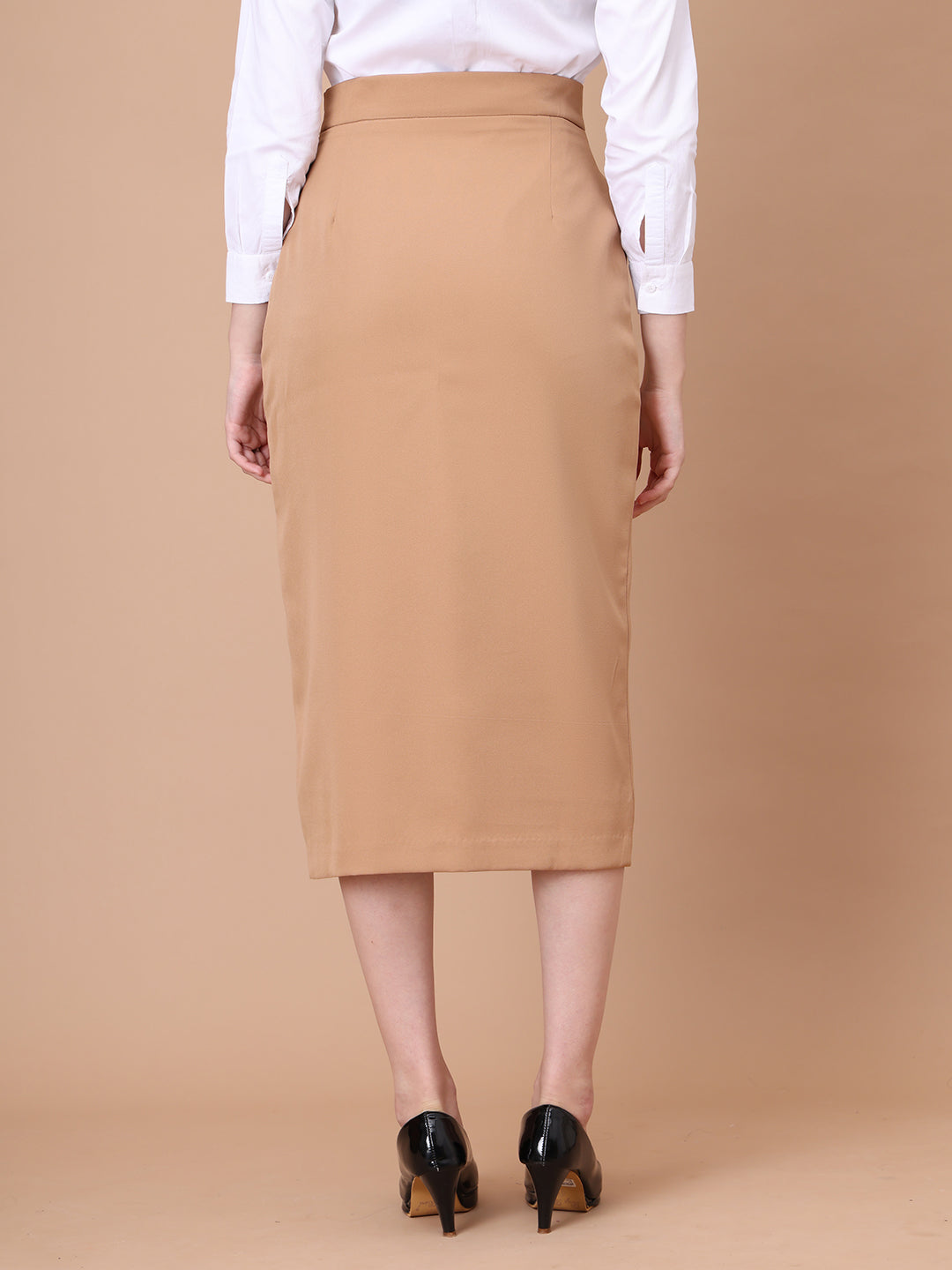 Exude Unstoppable Grace Midi Skirt With Front Slit