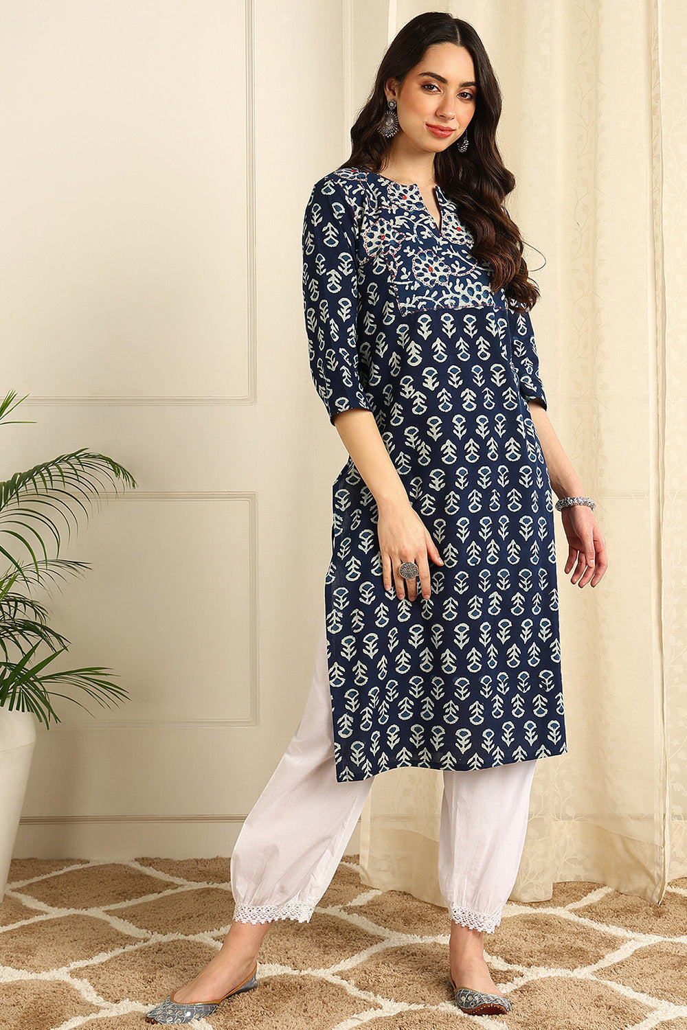 Indigo Blue Straight Kurta