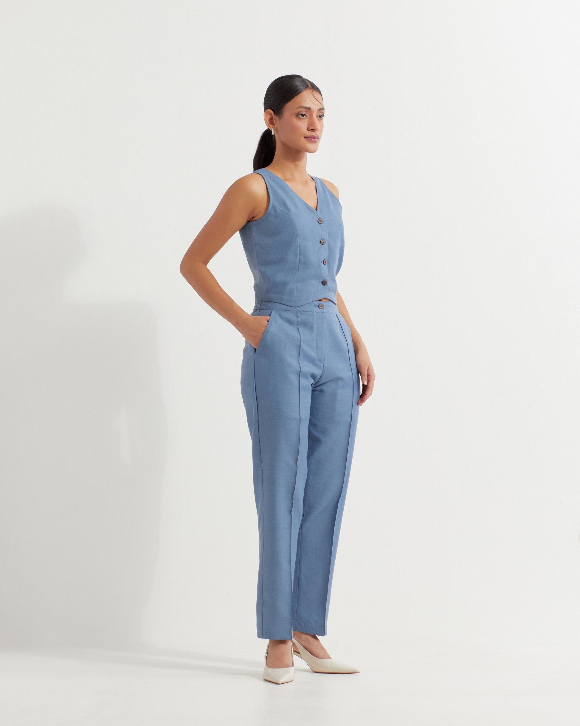 Blue Anne Co-ord Set (Set of 2)- IC