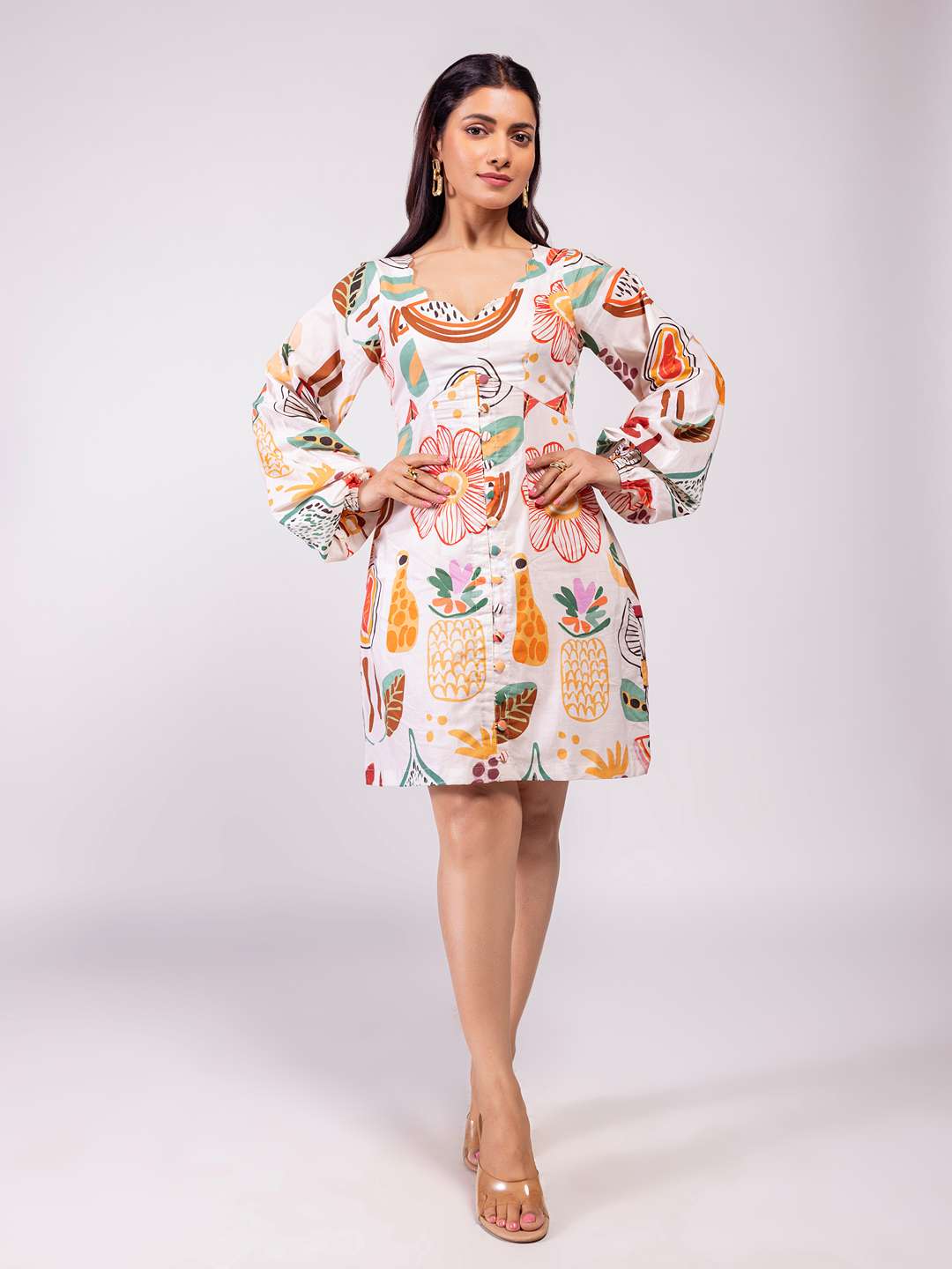 Gardenia Printed Mini Dress