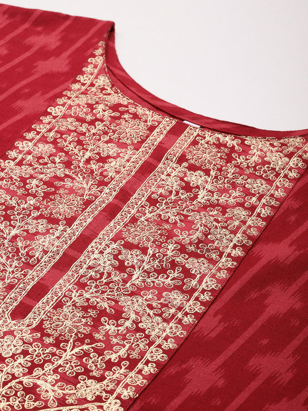 Ahalyaa Women Printed Pure Cotton Kurta with Trousers-AH