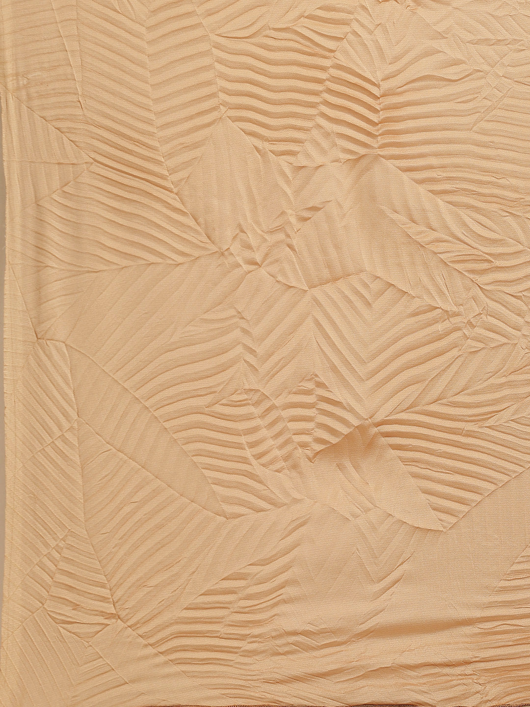 Georgette Peach Solid BeltedSarees With Blouse Piece