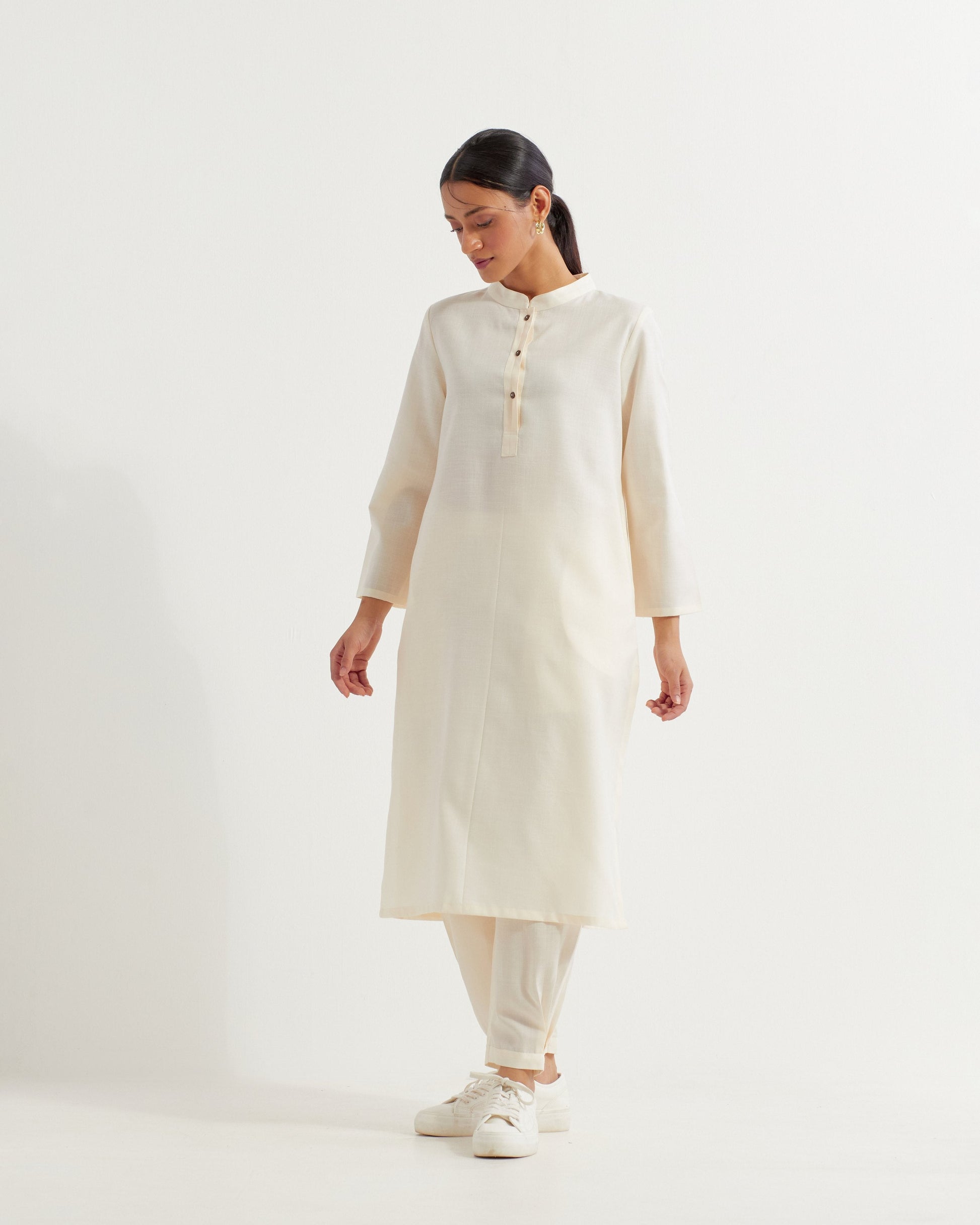 White Boyfriend Co-ord Set (Set of 2)- IC