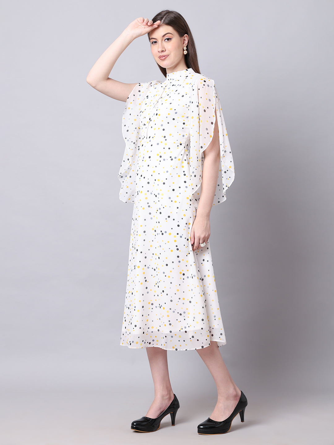 Exude Sun-soaked Polka Dot Dress