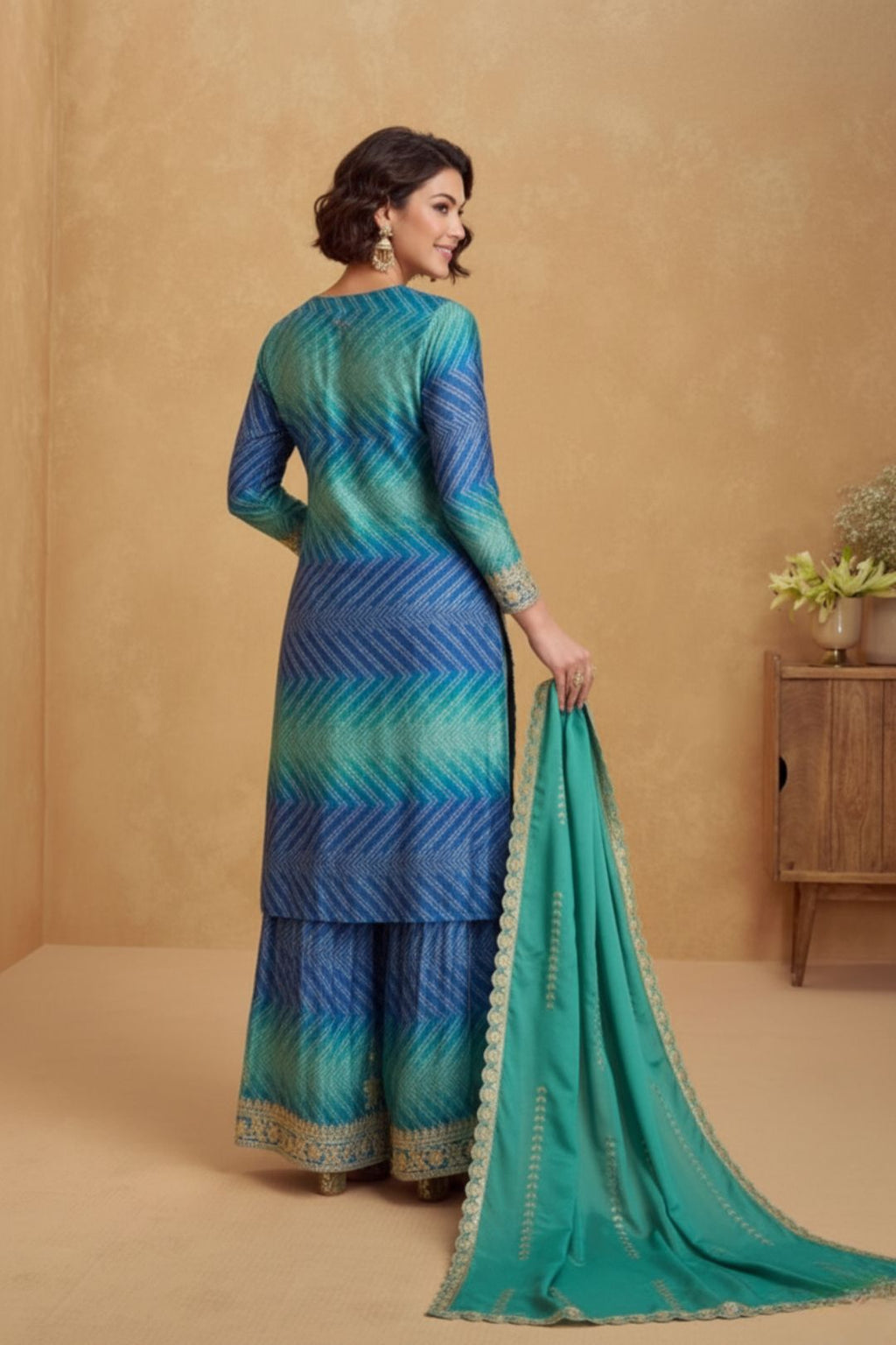 Mangal Hibis full work suit set