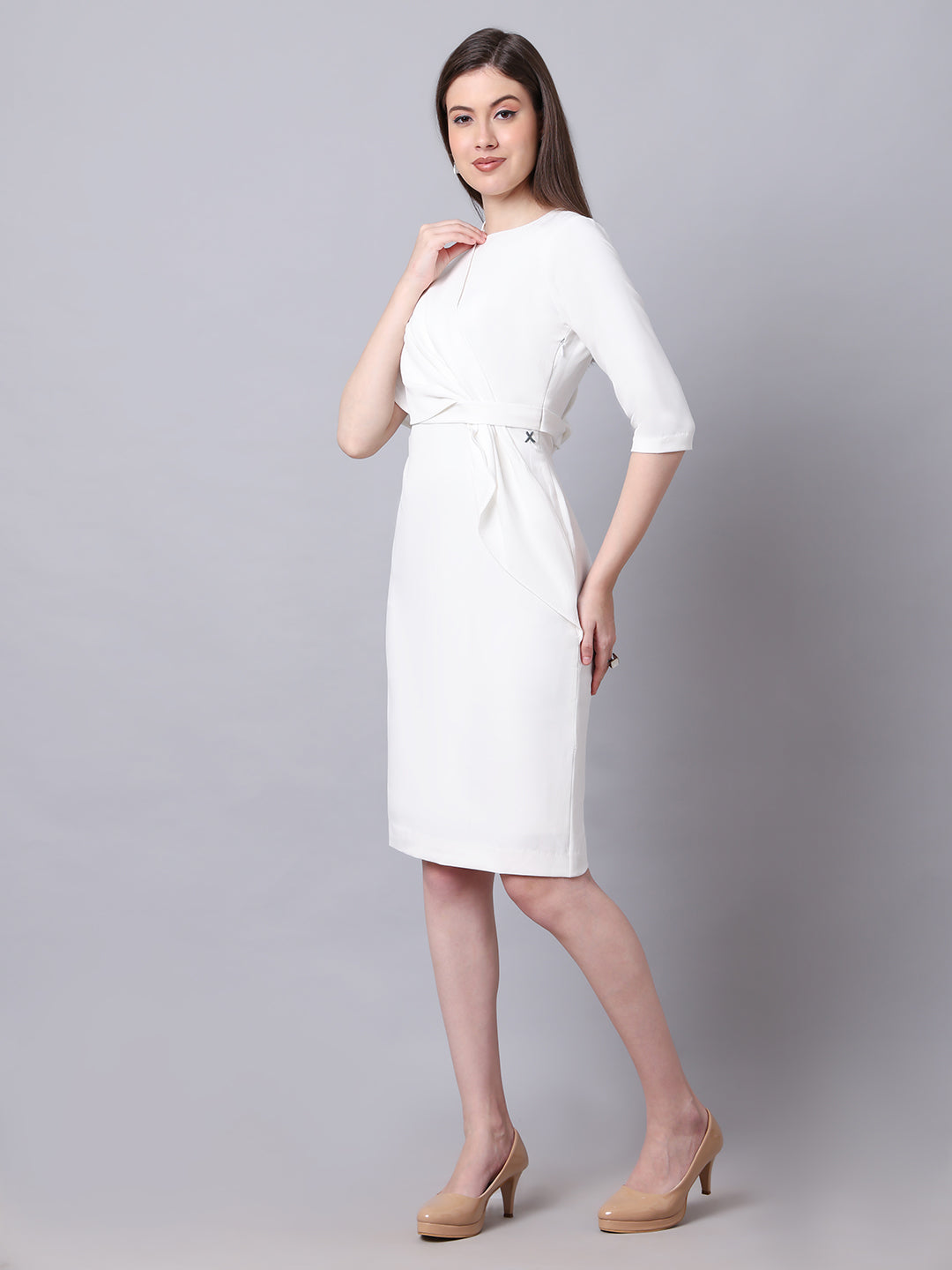 Exude Incandescent Draped Dress