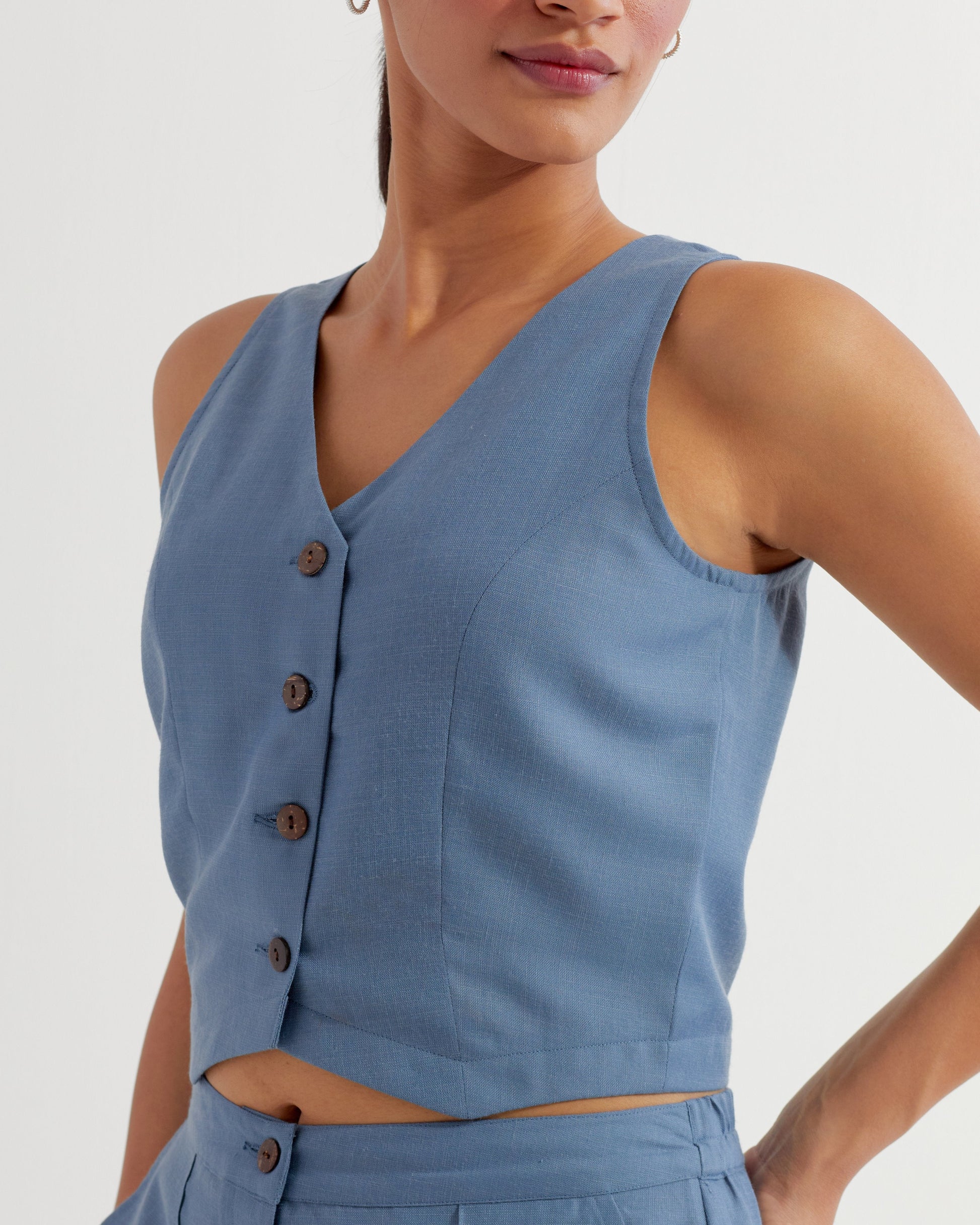 Blue Anne Co-ord Set (Set of 2)- IC