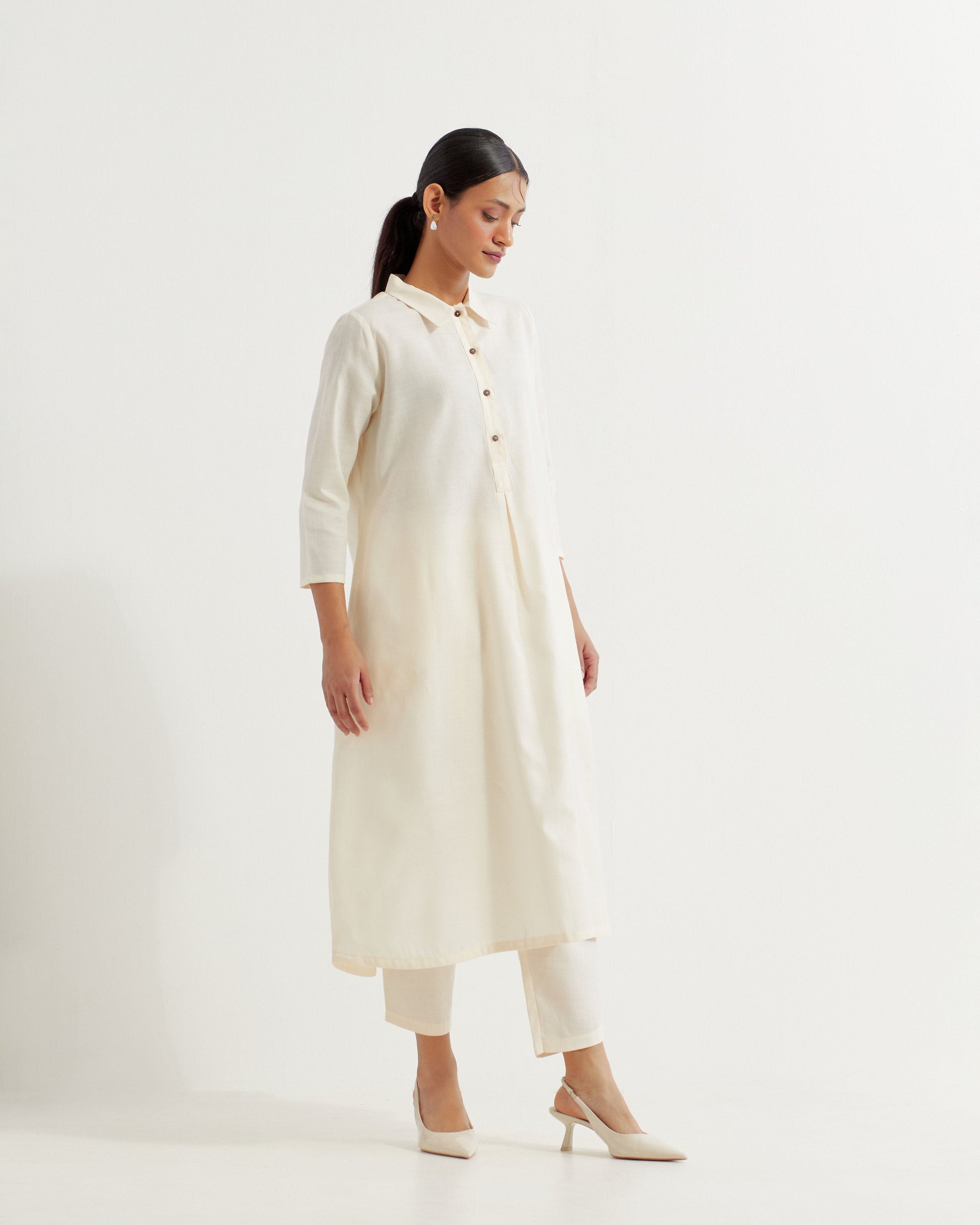 White Victoria Co-ord Set (Set of 2)- IC