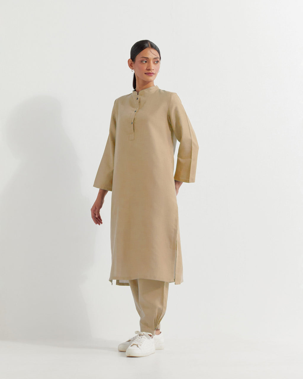 Beige Boyfriend Co-ord Set (Set of 2)- IC