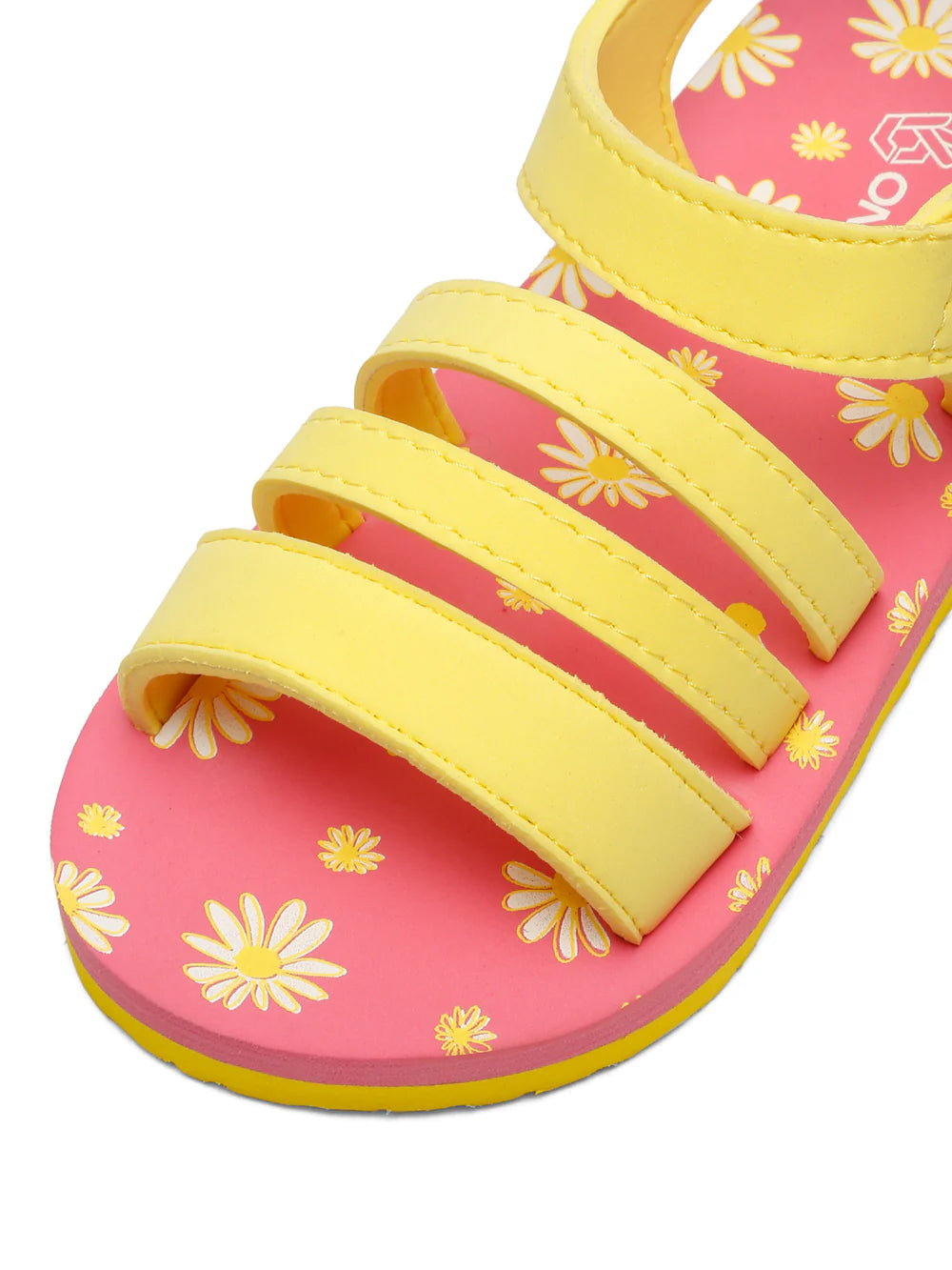 Premium Floral Sandals - Pink & Yellow (Girls)