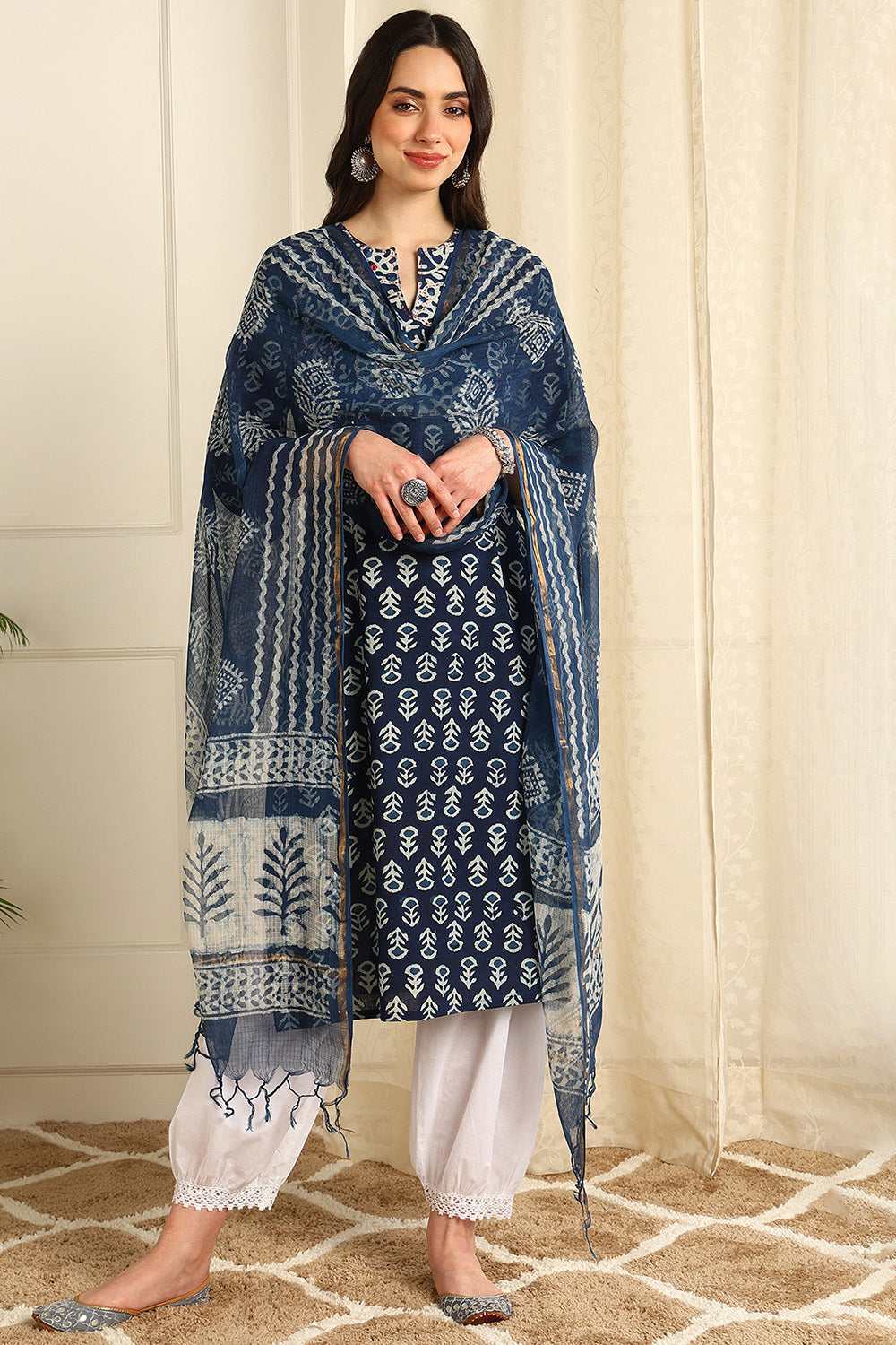 Indigo Blue Straight Kurta