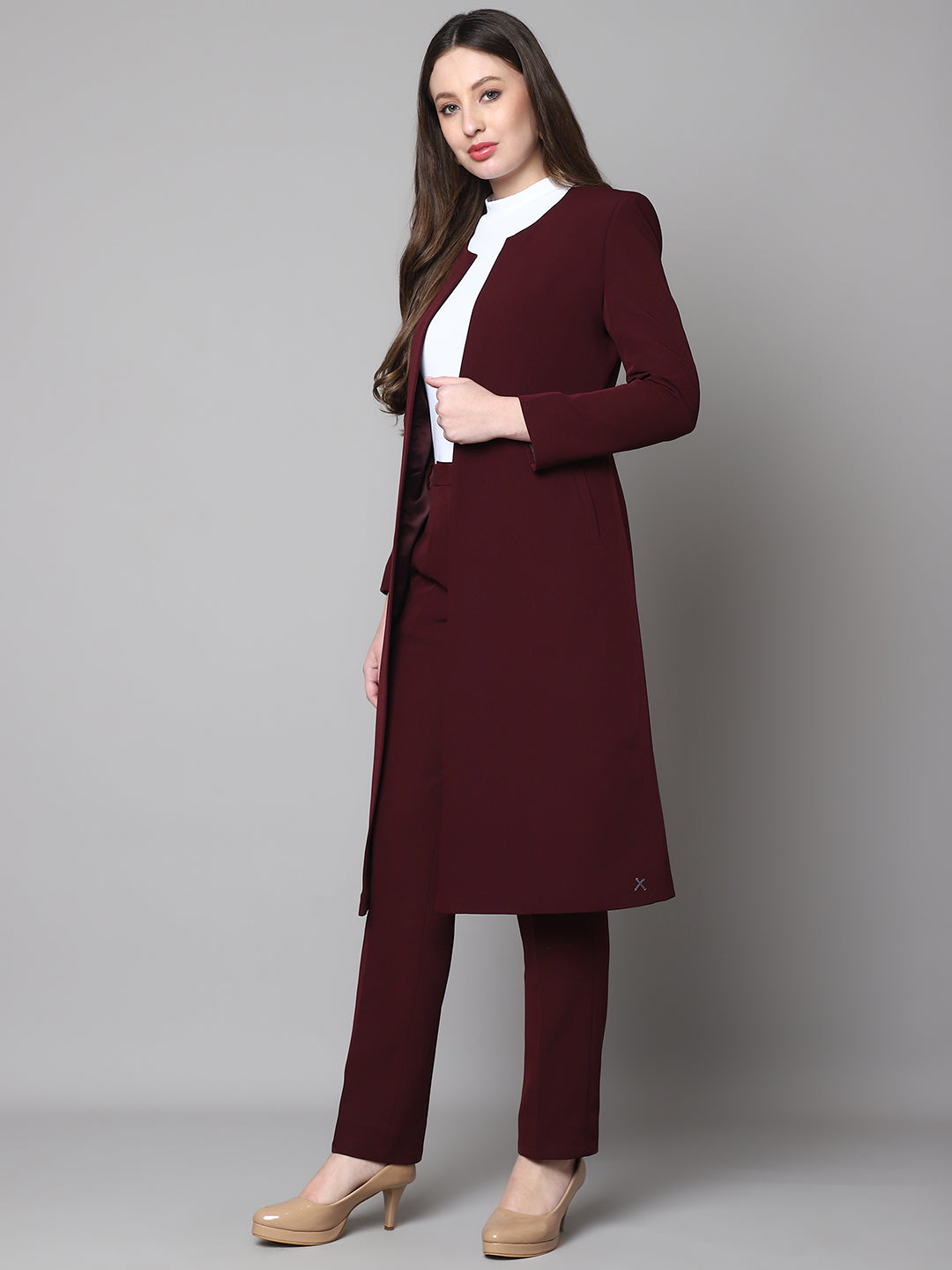 Exude Crowned Confidence Long Blazer