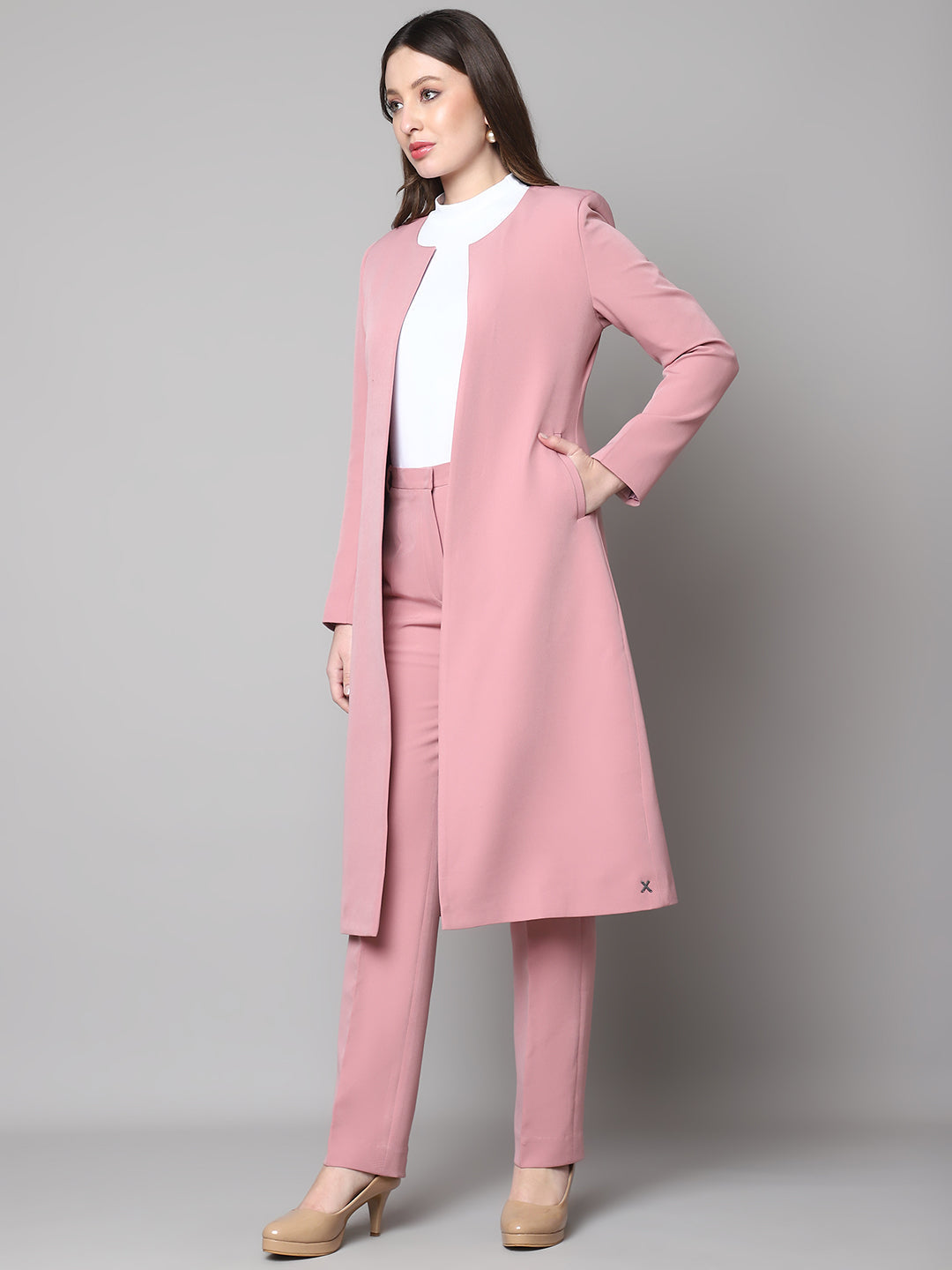 Exude Crowned Confidence Long Blazer