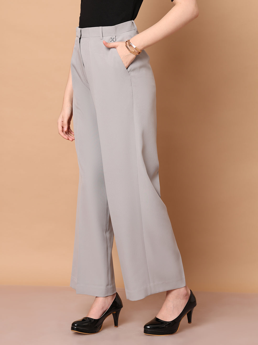 Exude Glamour & Grit Wide Leg Trousers